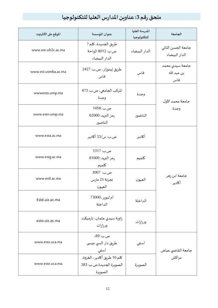 الالتحاق بالمدارس العليا للتكنولوجيا EST: خطوات التسجيل 2025-2026 13 EST 2025 2026 VF 13