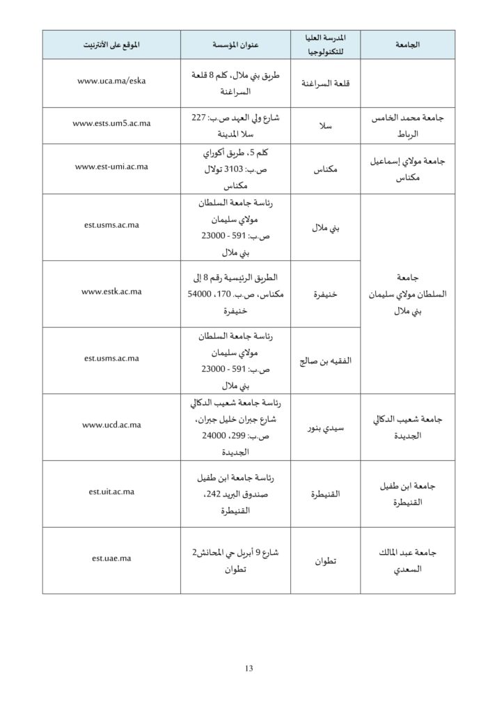 الالتحاق بالمدارس العليا للتكنولوجيا EST: خطوات التسجيل 2025-2026 14 EST 2025 2026 VF 14