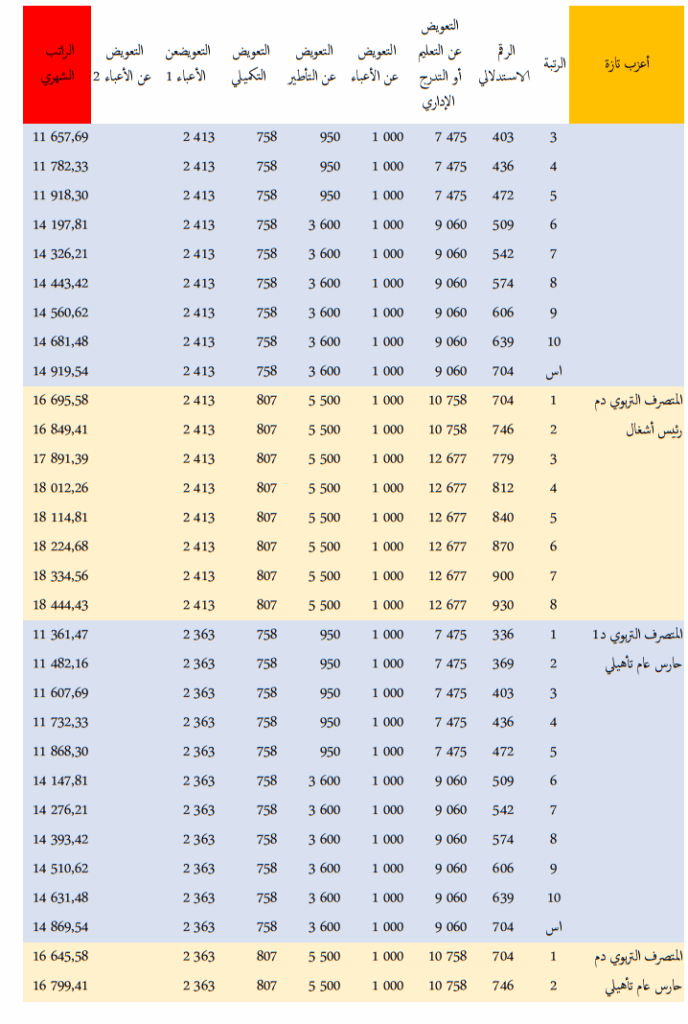 الرواتب الجديدة لموظفي قطاع التعليم في المغرب 2025 12 11